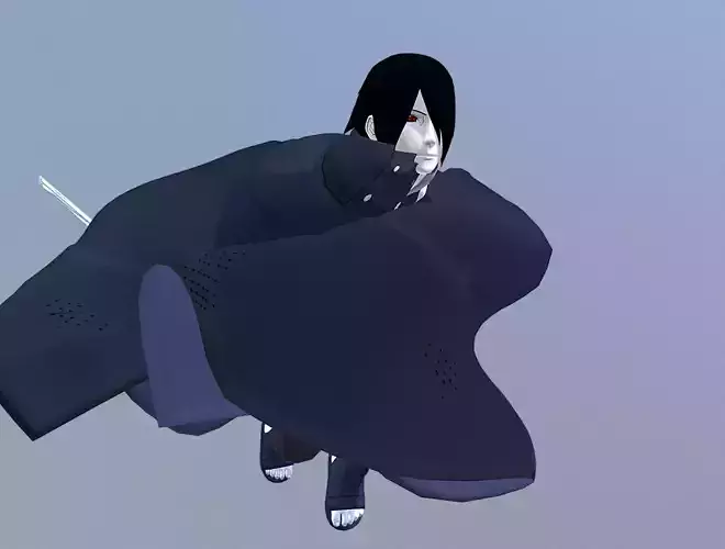SASUKE Sharingan Rinnegan Run 4k H-contrast 3D model