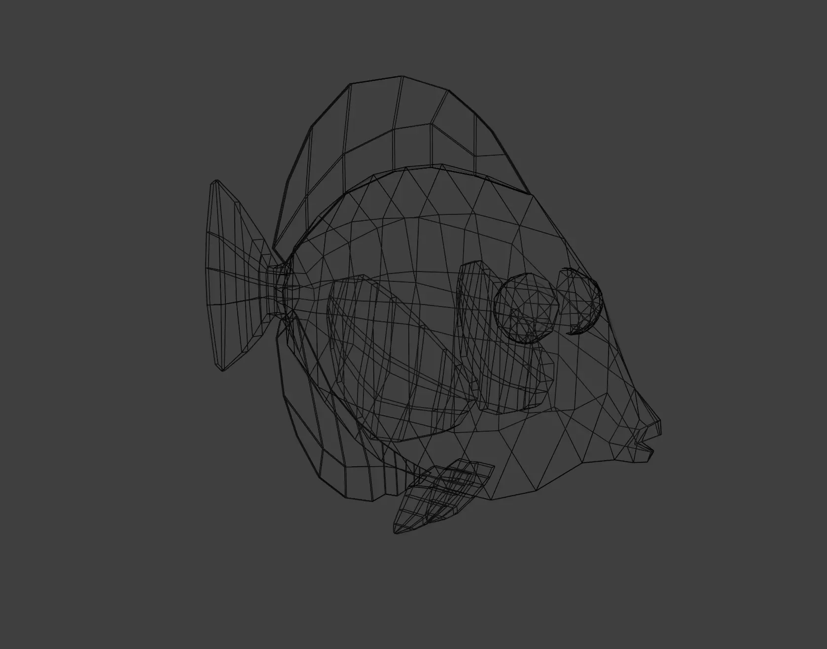 low poly yellow tang  Free low-poly 3D model_1