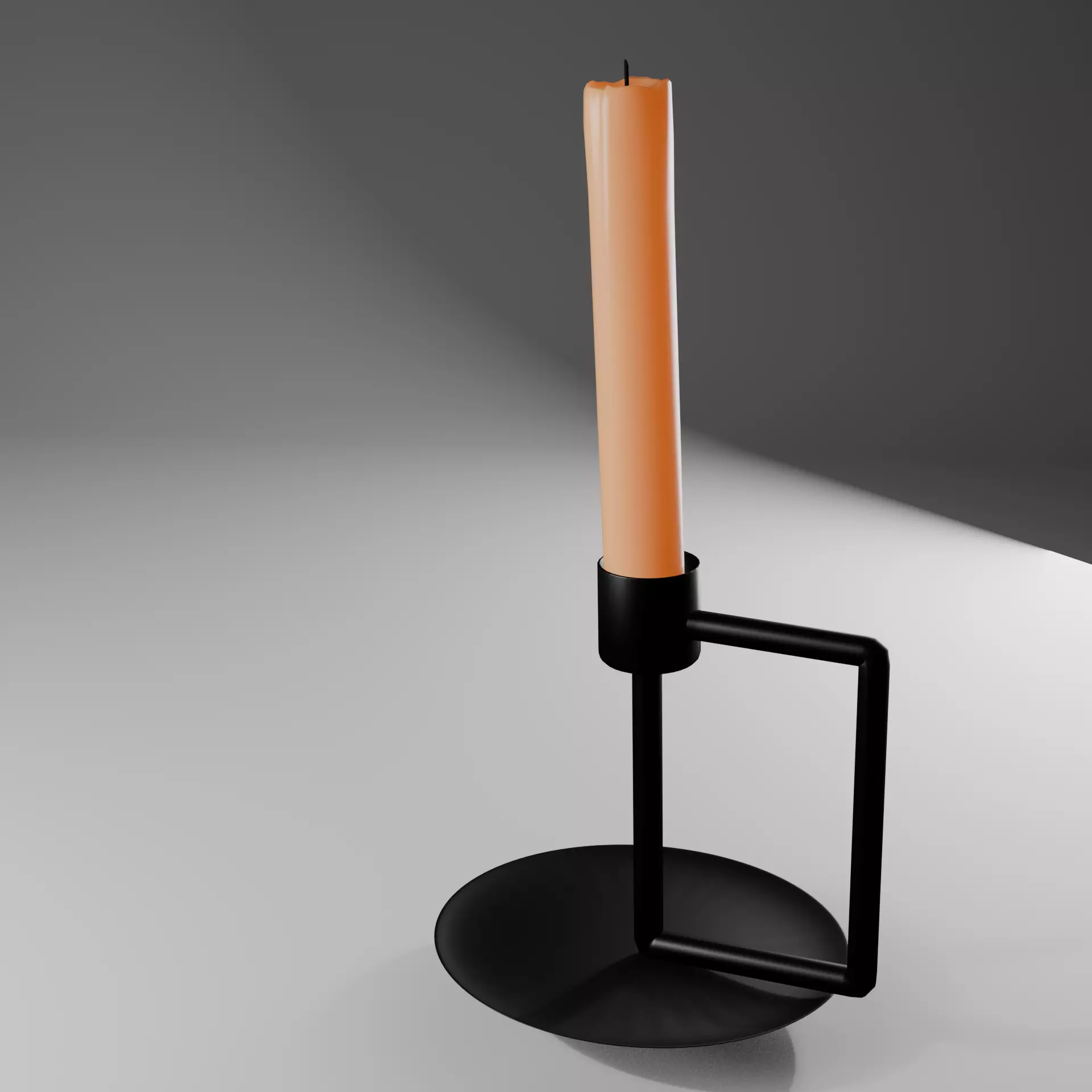Minimalist Candlestick 3D Model Low-poly 3D model_3
