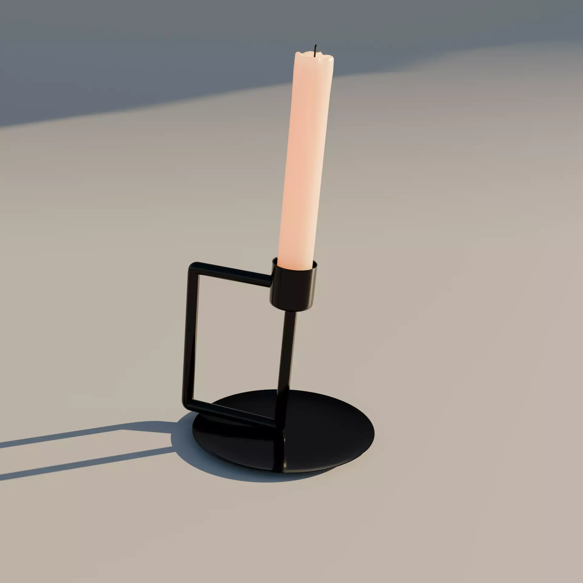 Minimalist Candlestick 3D Model Low-poly 3D model_4