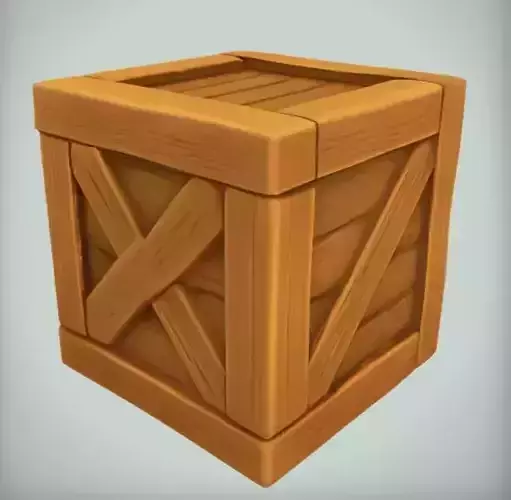 Wooden crate with X-braces