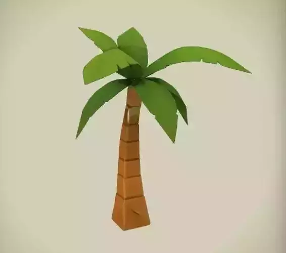 Low-poly palm tree