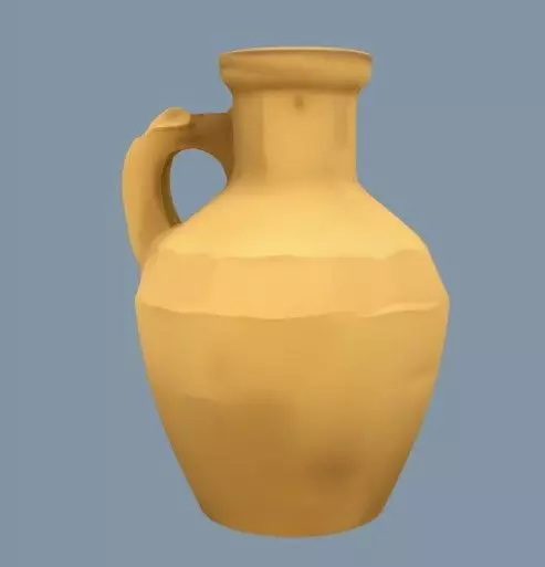 A ceramic jug with handle 3D model_1