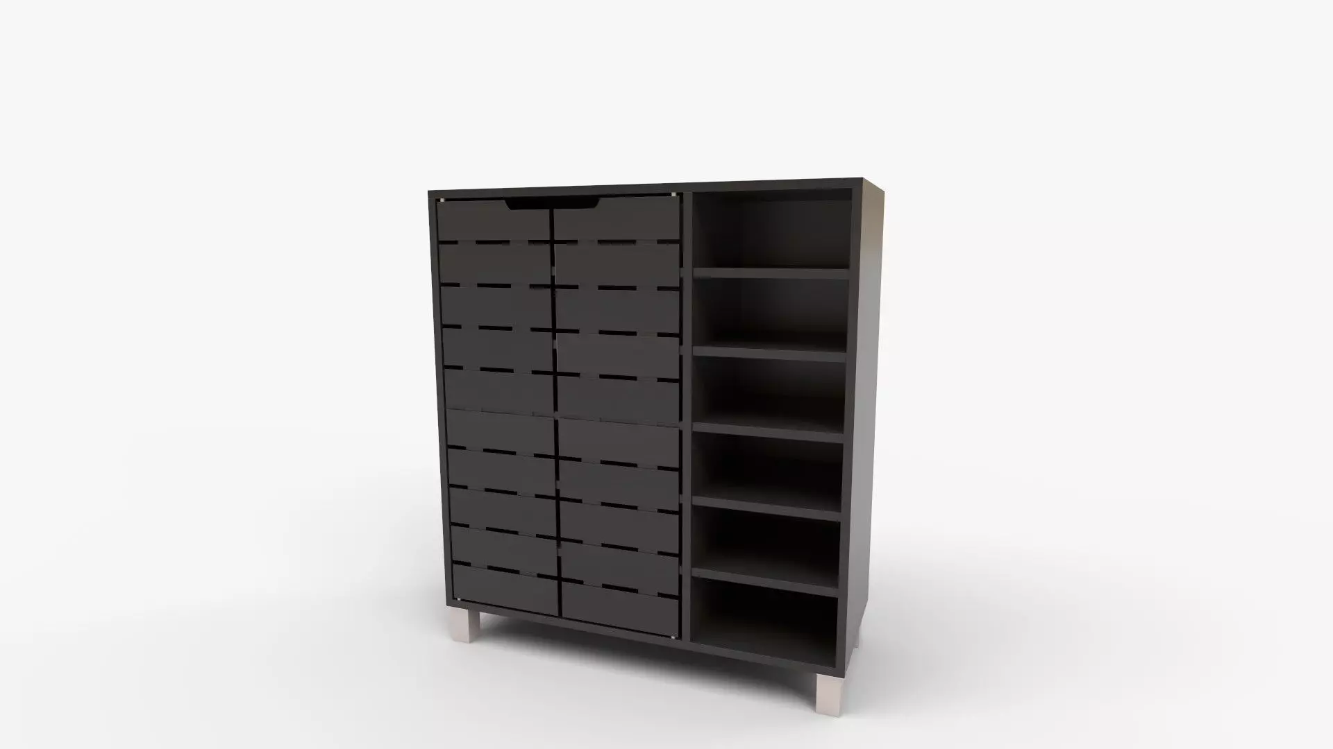 Baxton Studio Shirley Shoe Cabinet 3D model_6