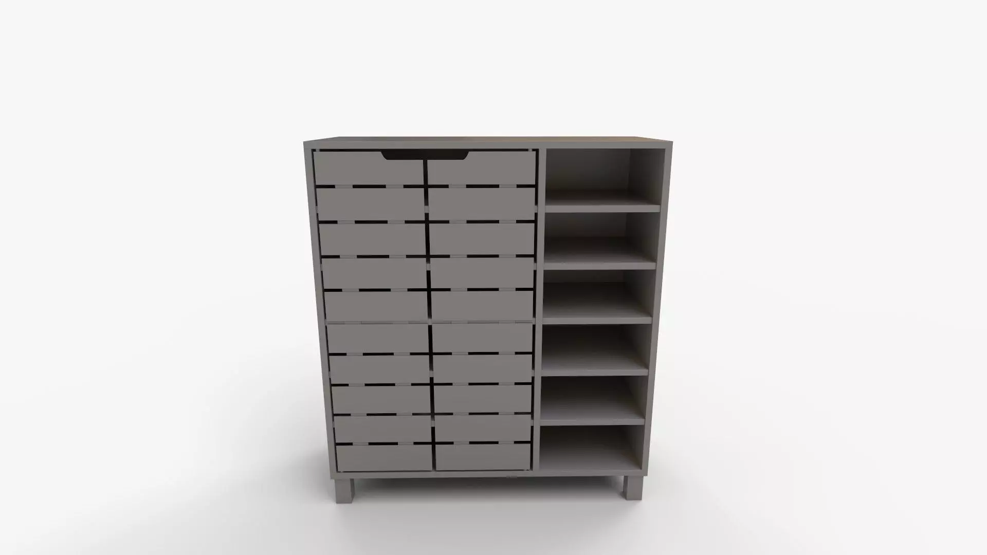 Baxton Studio Shirley Shoe Cabinet 3D model_10