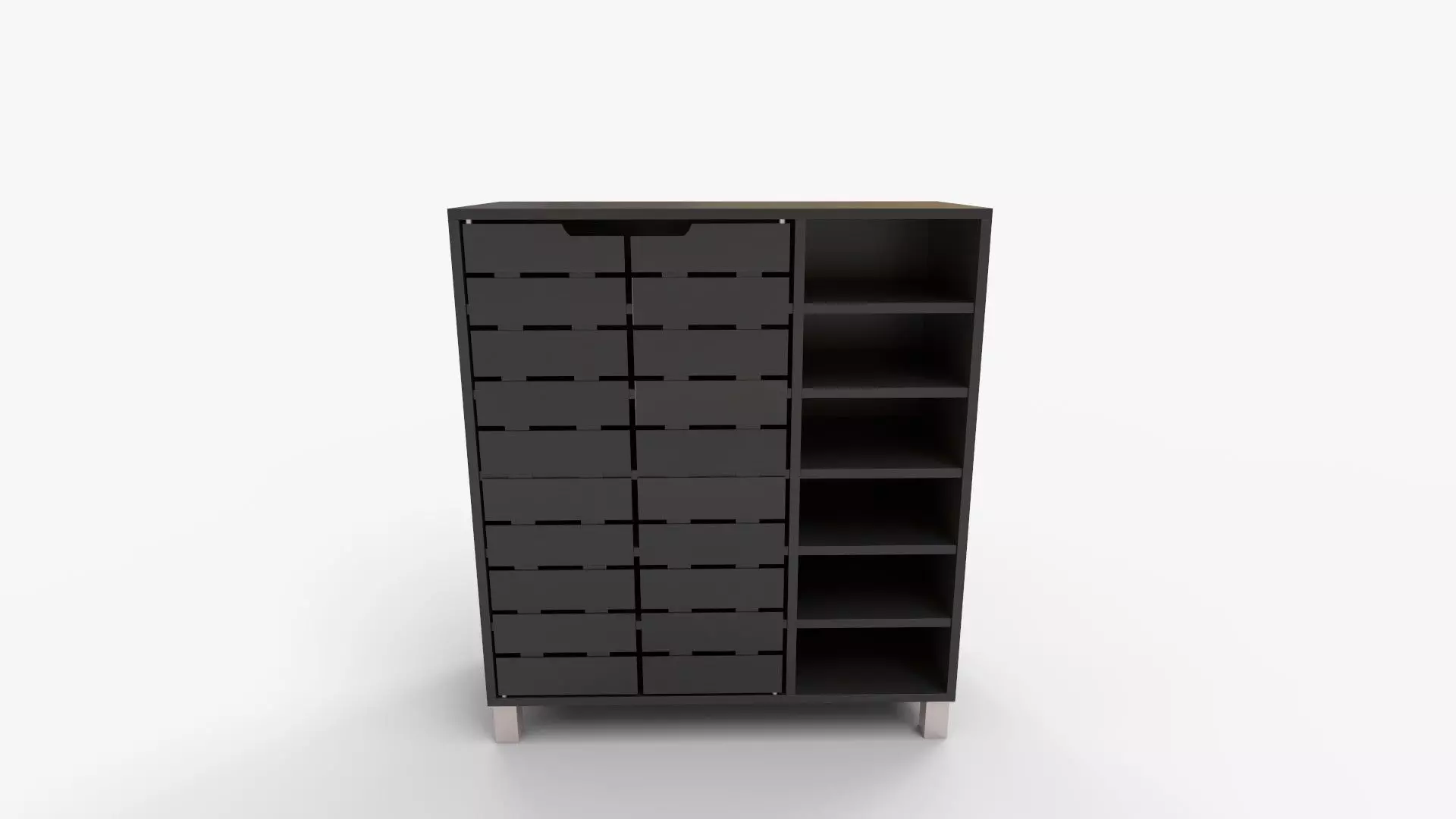 Baxton Studio Shirley Shoe Cabinet 3D model_9