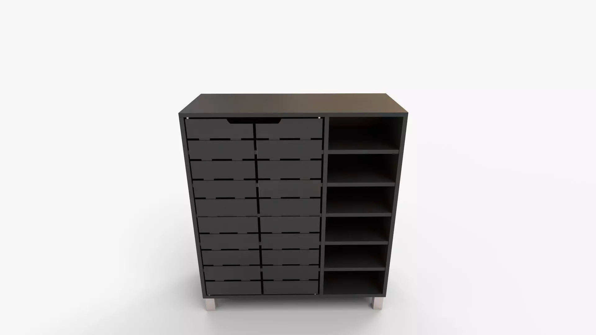 Baxton Studio Shirley Shoe Cabinet 3D model_8