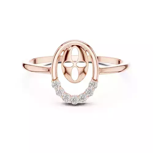 Round Cut Diamond Oval Shape Wedding Ring 3DM STL Video