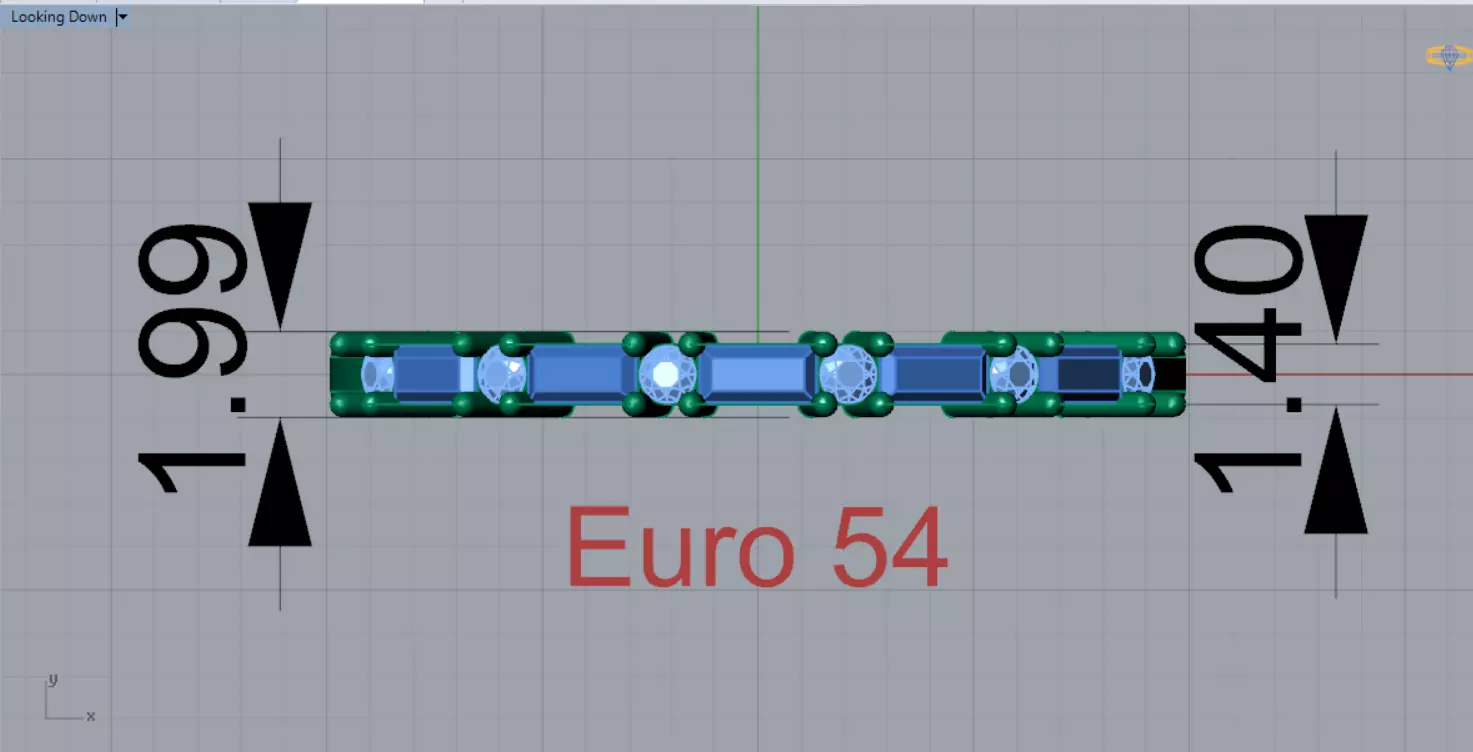 White Gold Diamond and Yellow Ruby STL 3D Ring Model jr00190 3D print model_12