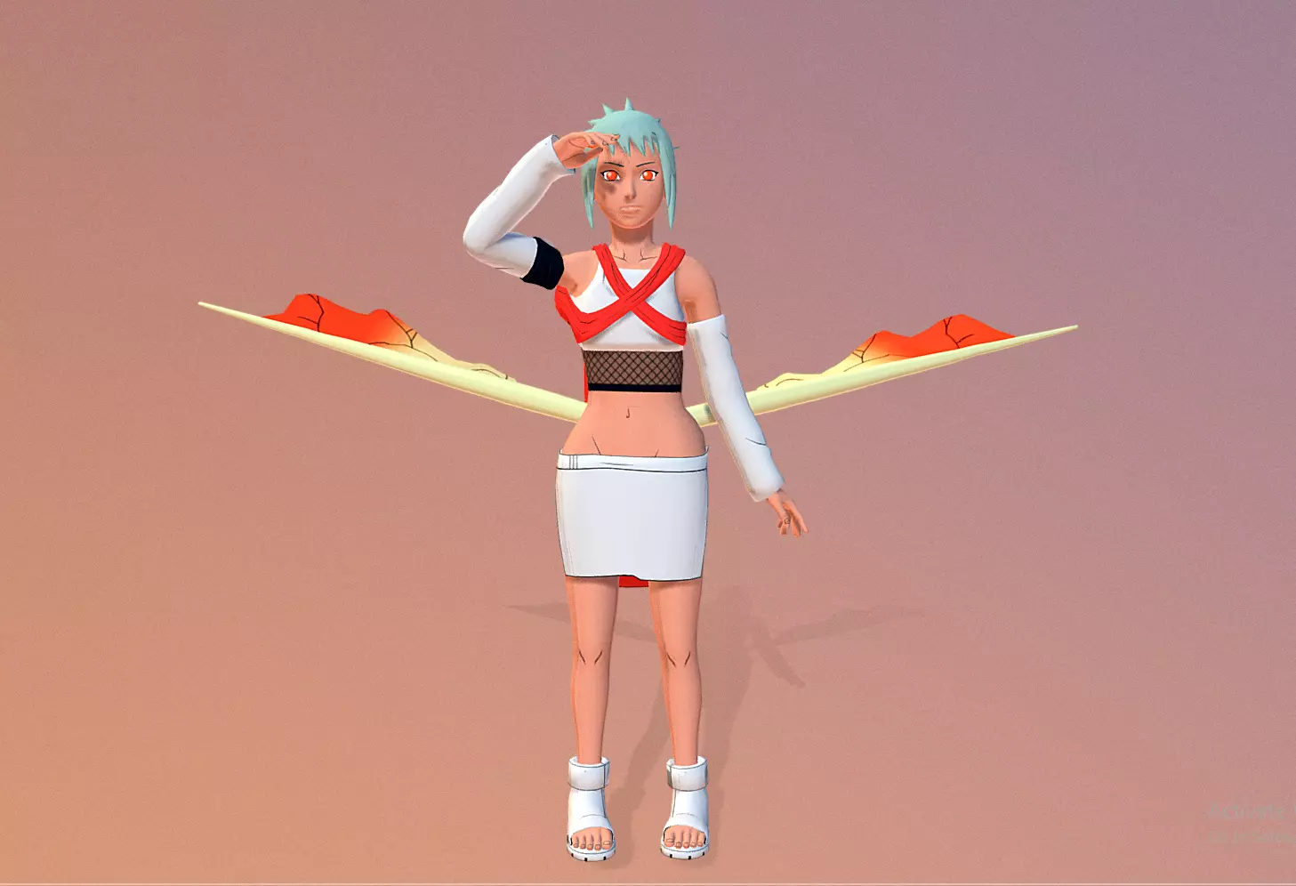 7 Tails beast CHOIMEI and FU Jinjuriki  Animated 3D model_1