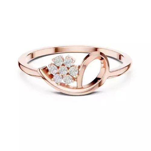 Round Cut Diamond Curve Engagement Wedding Ring 3DM STL Video