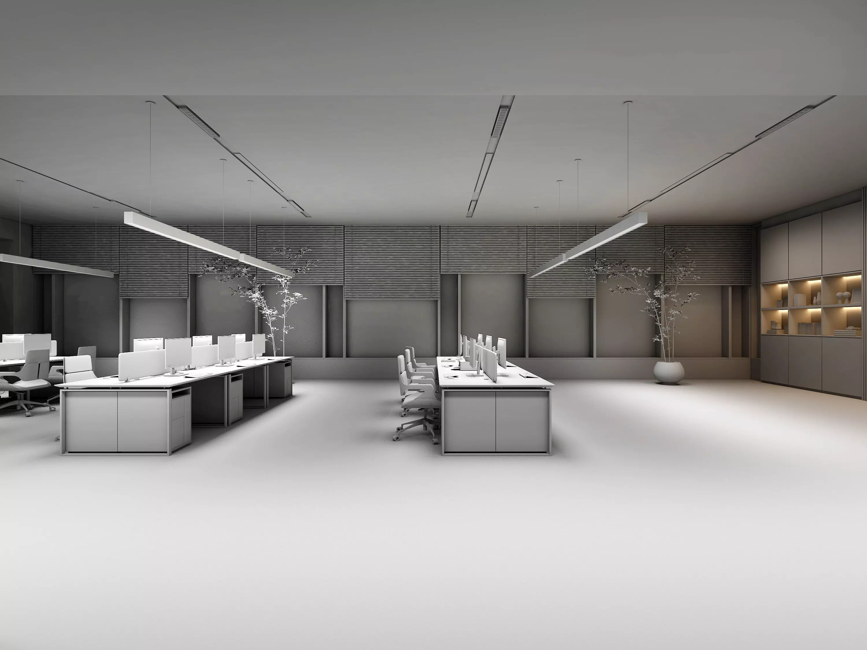 office Low-poly 3D model_5