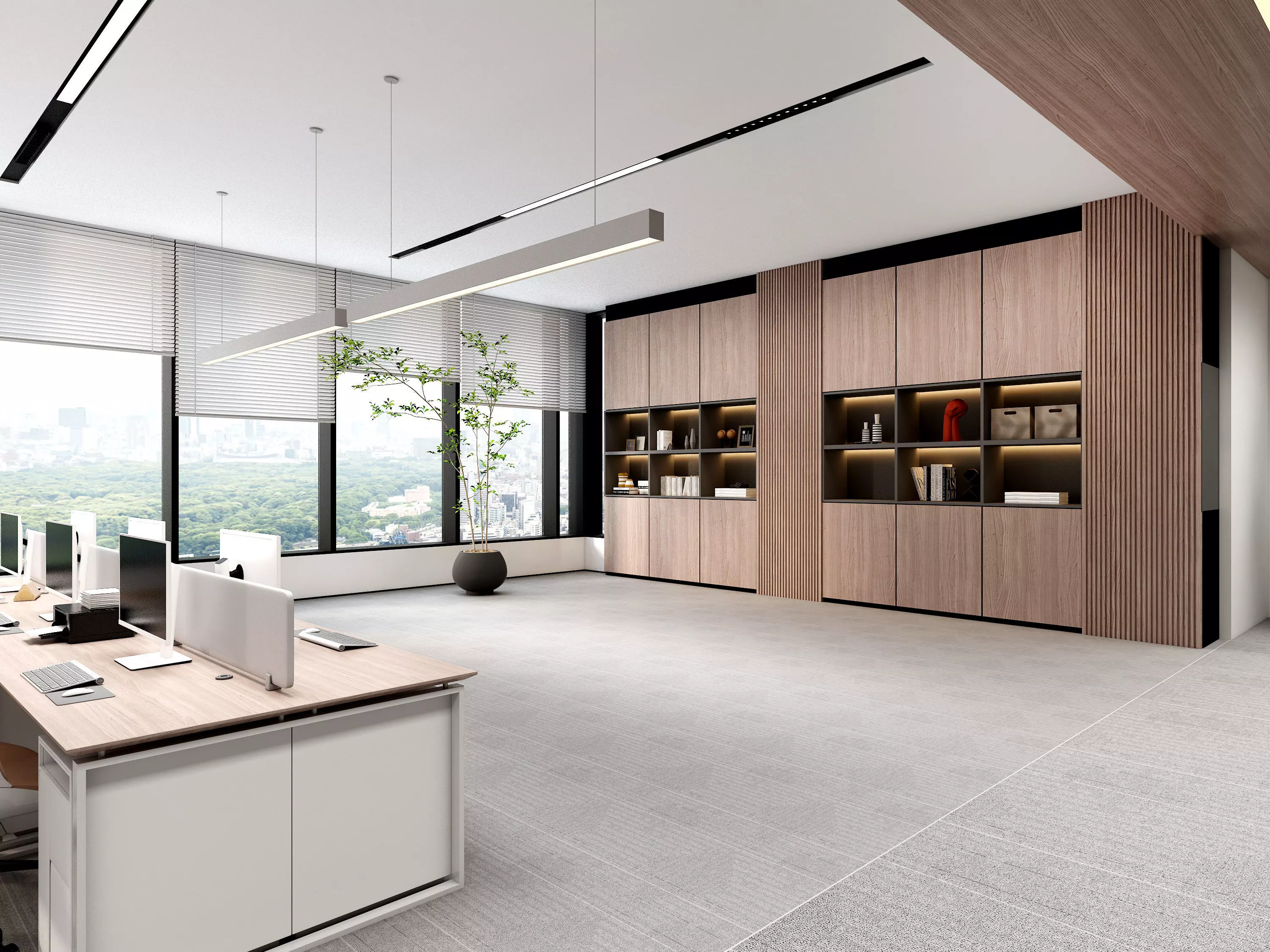 office Low-poly 3D model_2