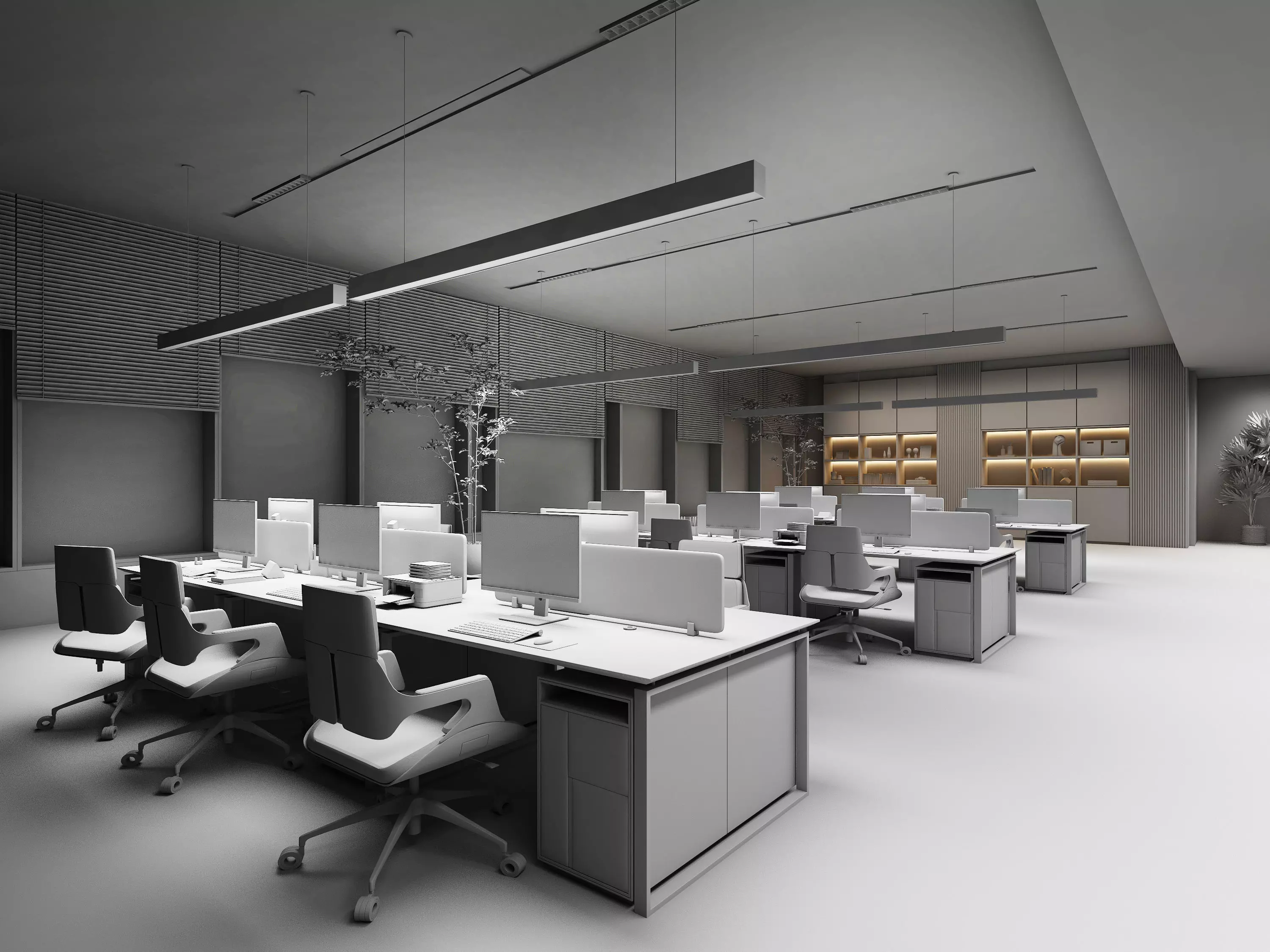 office Low-poly 3D model_6