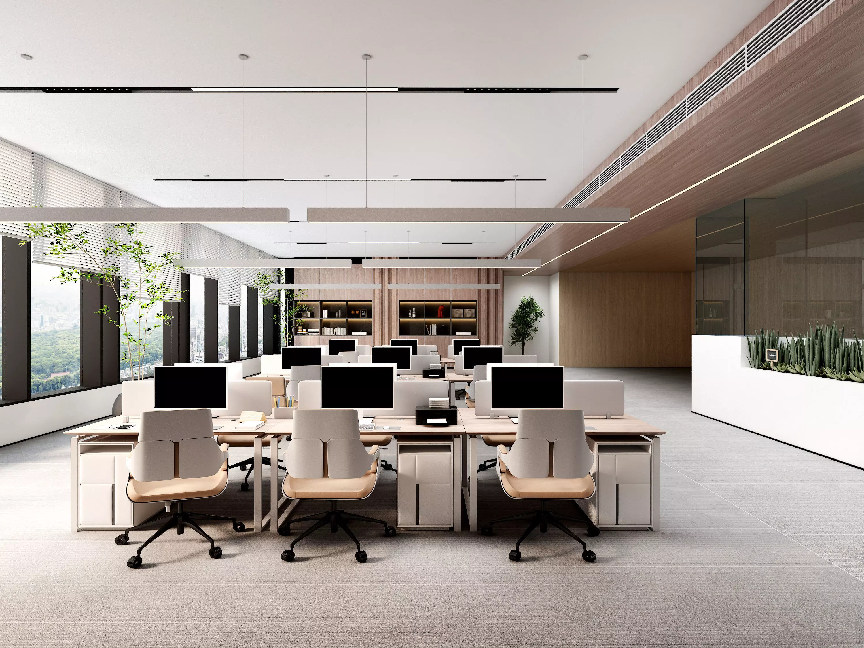 office Low-poly 3D model_1