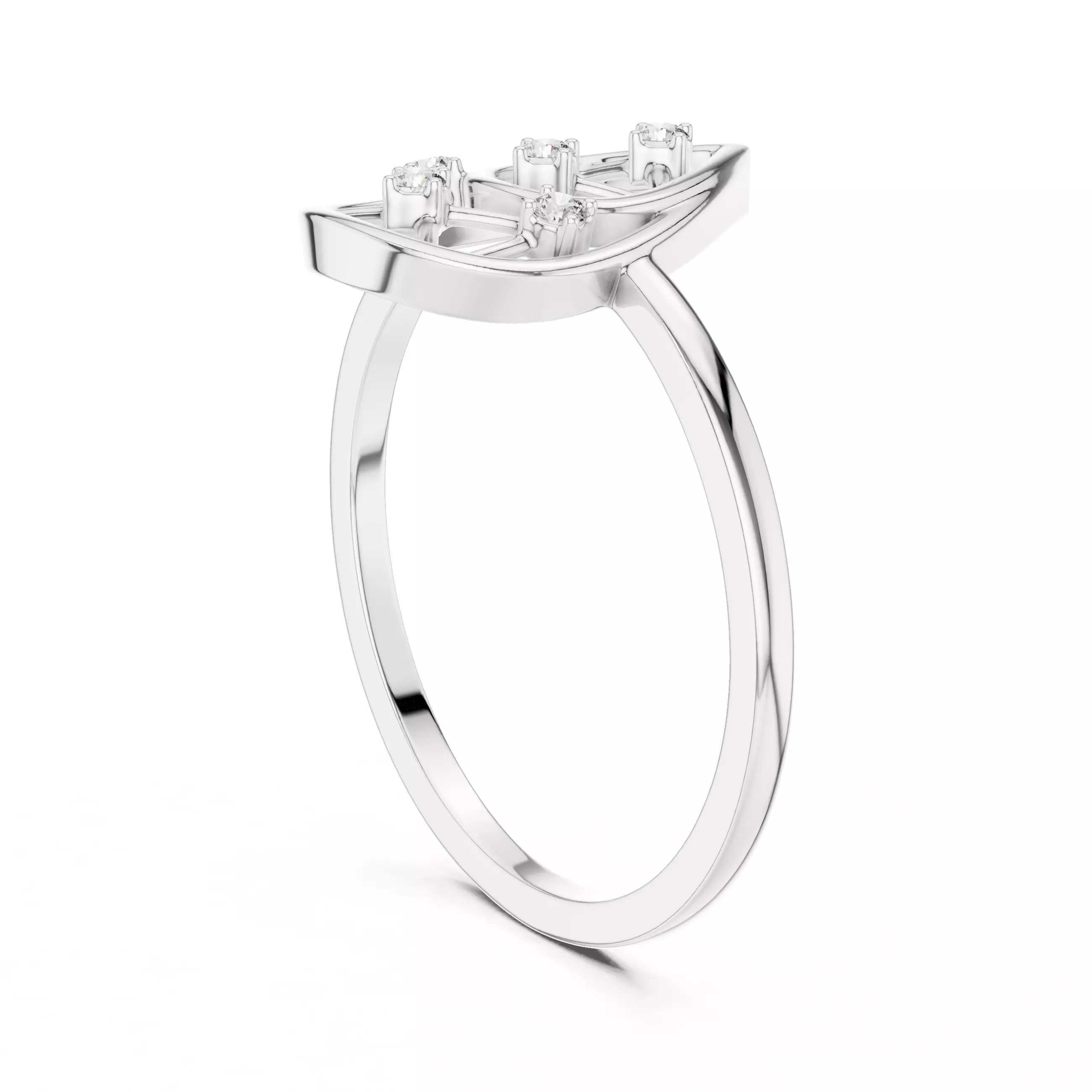 Round Cut Diamond Pear Shape Wedding Ring 3DM STL Video 3D print model_9