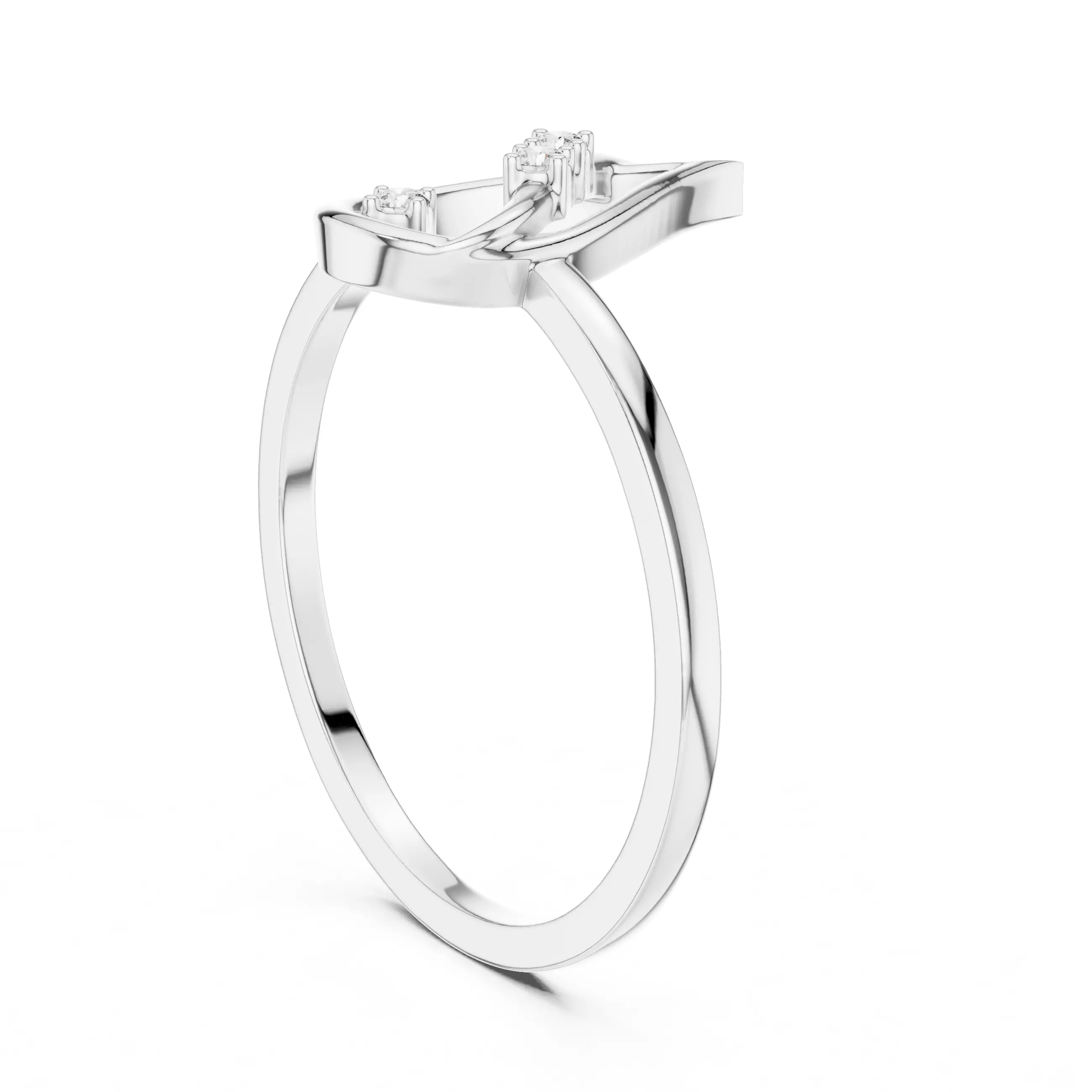 Round Cut Diamond Pear Shape Wedding Ring 3DM STL Video 3D print model_9