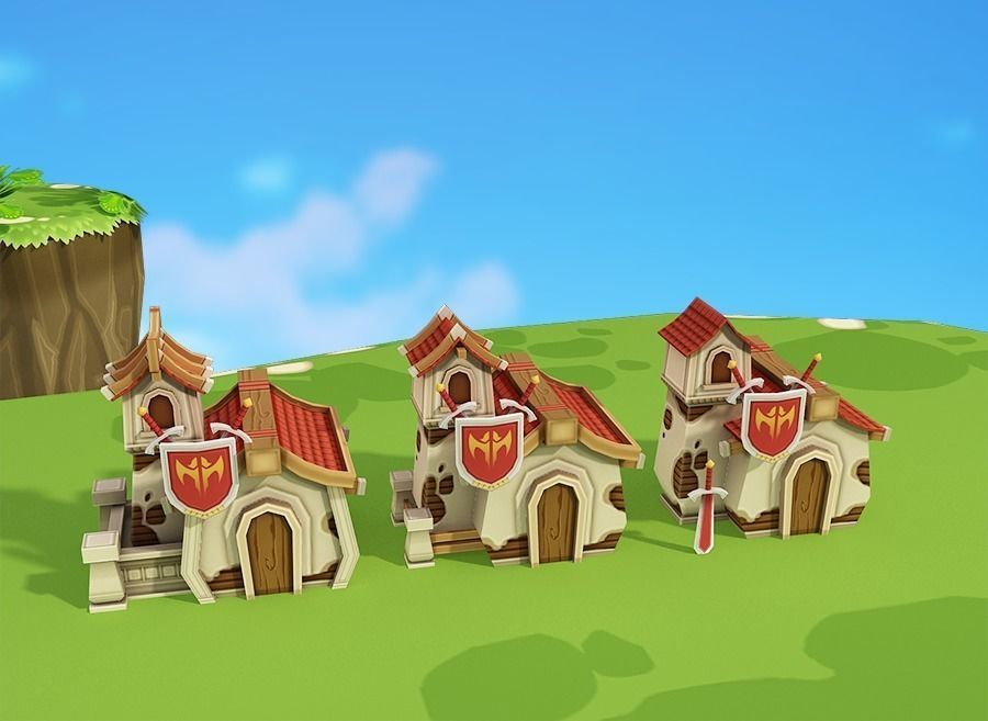 Floating Islands Low-poly 3D model_11