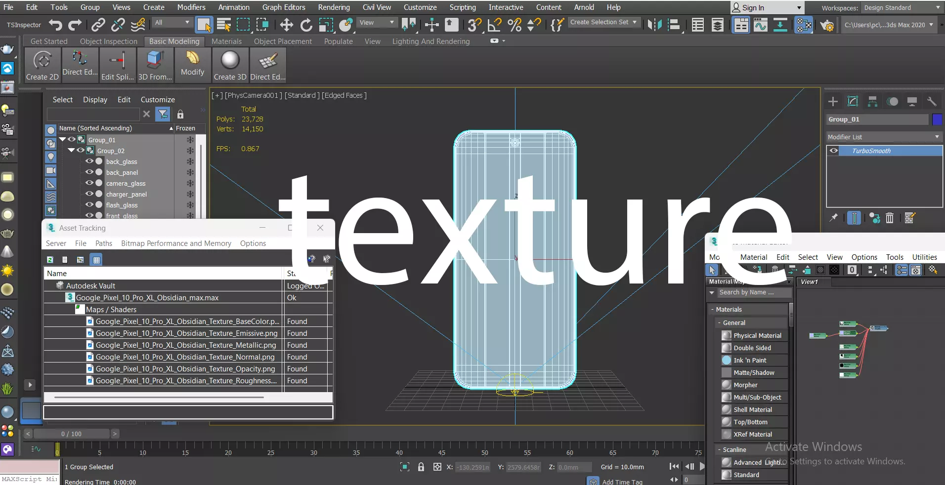 Google Pixel 10 Pro XL Obsidian Low-poly 3D model_12