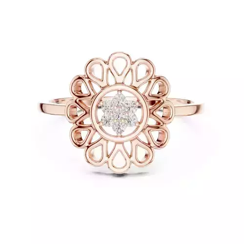 Round Cut Diamond Halo Engagement Wedding Ring 3DM STL Video