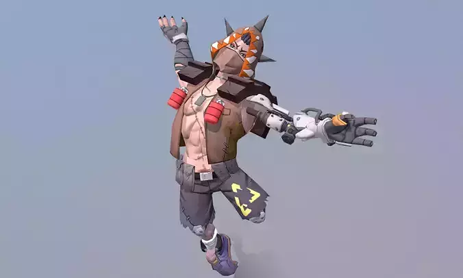  Cabal Warrior Cyborg Combatant Jump Attack 3D model