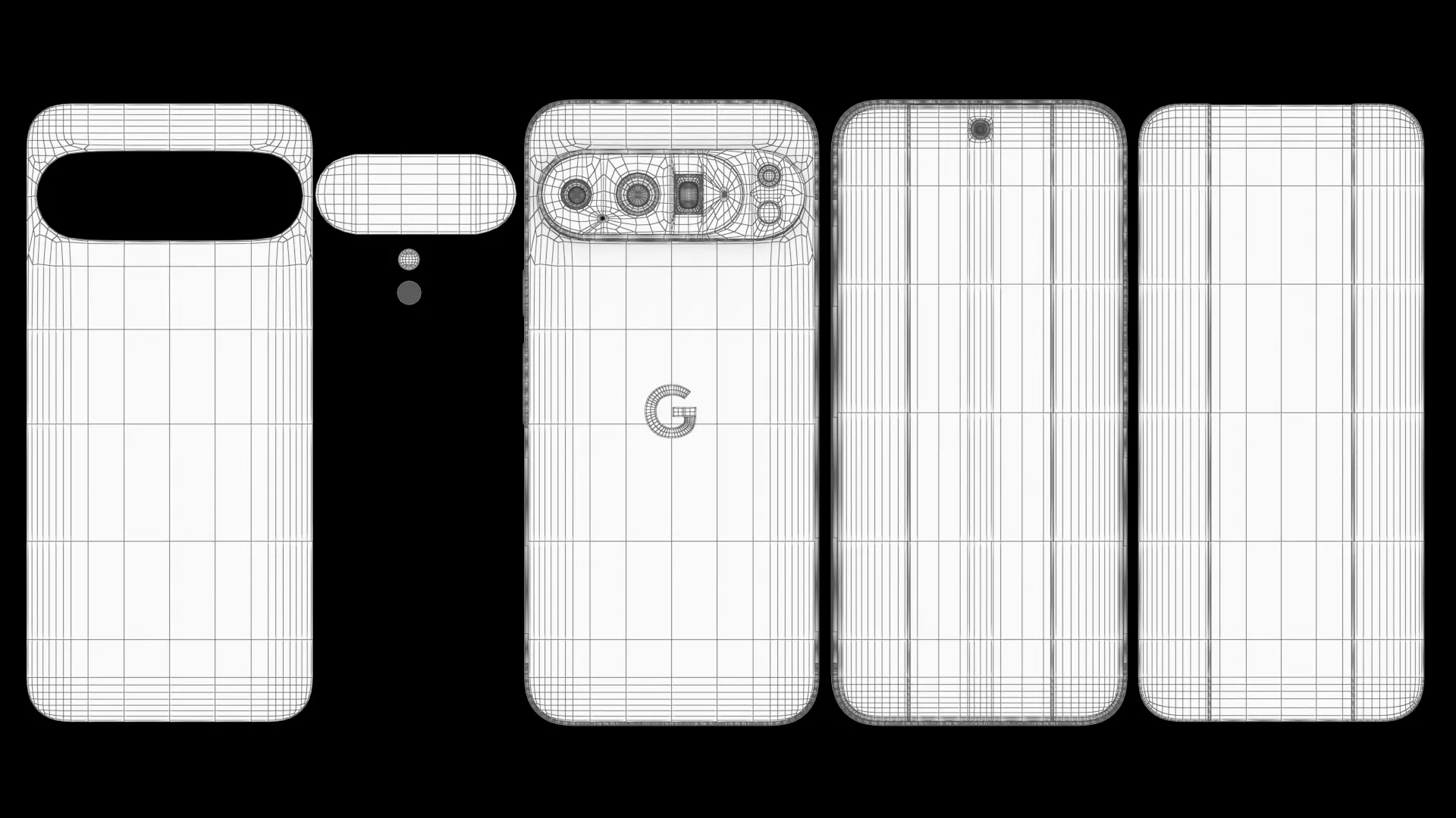 Google Pixel 10 Pro XL Porcelain Low-poly 3D model_6