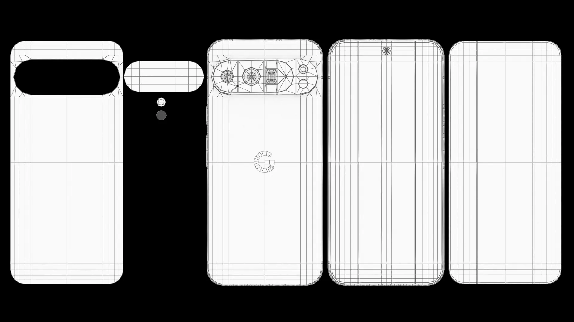 Google Pixel 10 Pro XL Porcelain Low-poly 3D model_5