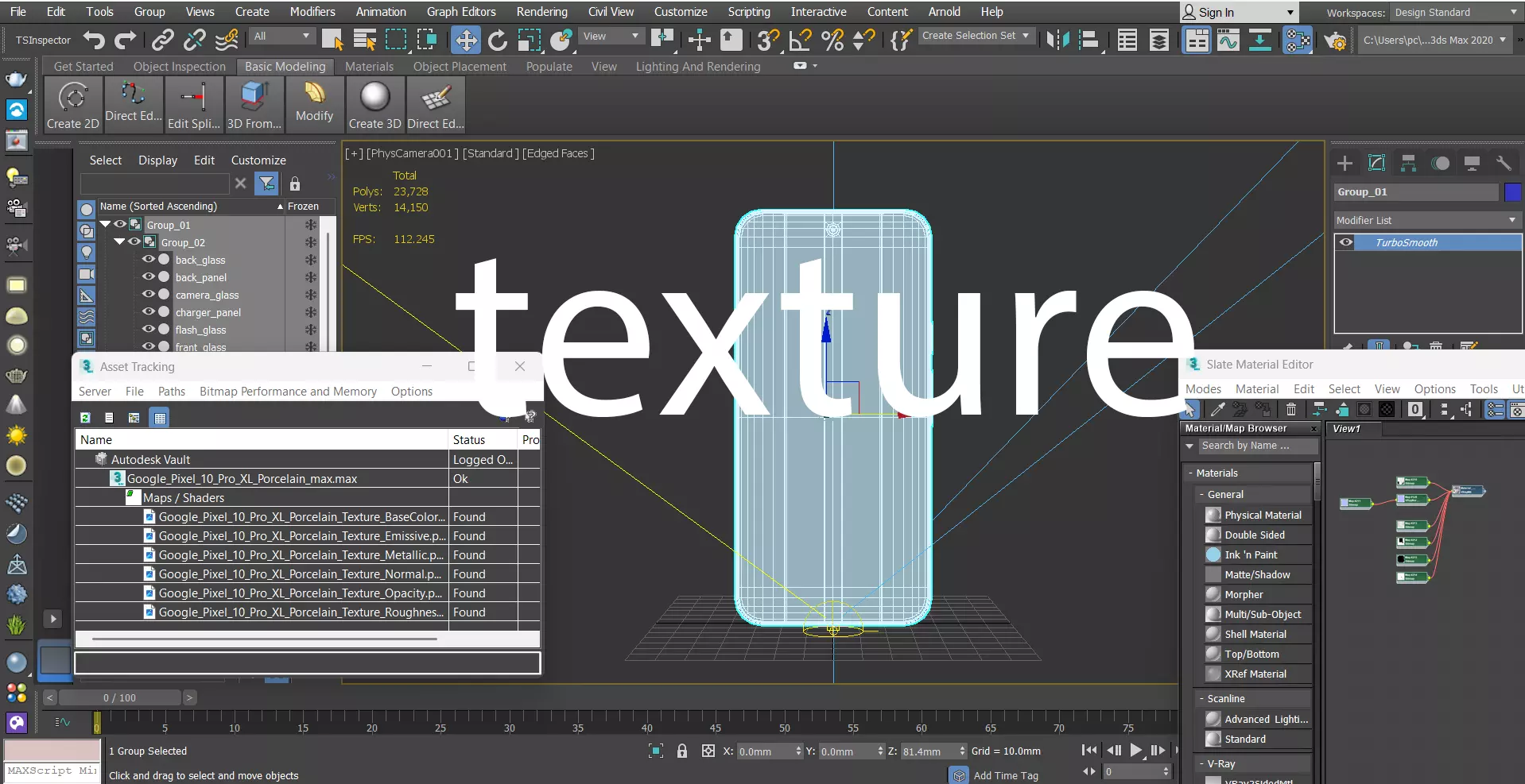 Google Pixel 10 Pro XL Porcelain Low-poly 3D model_12