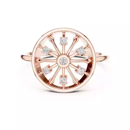 Round Cut Bezel Set Diamond Wedding Ring 3DM STL Video