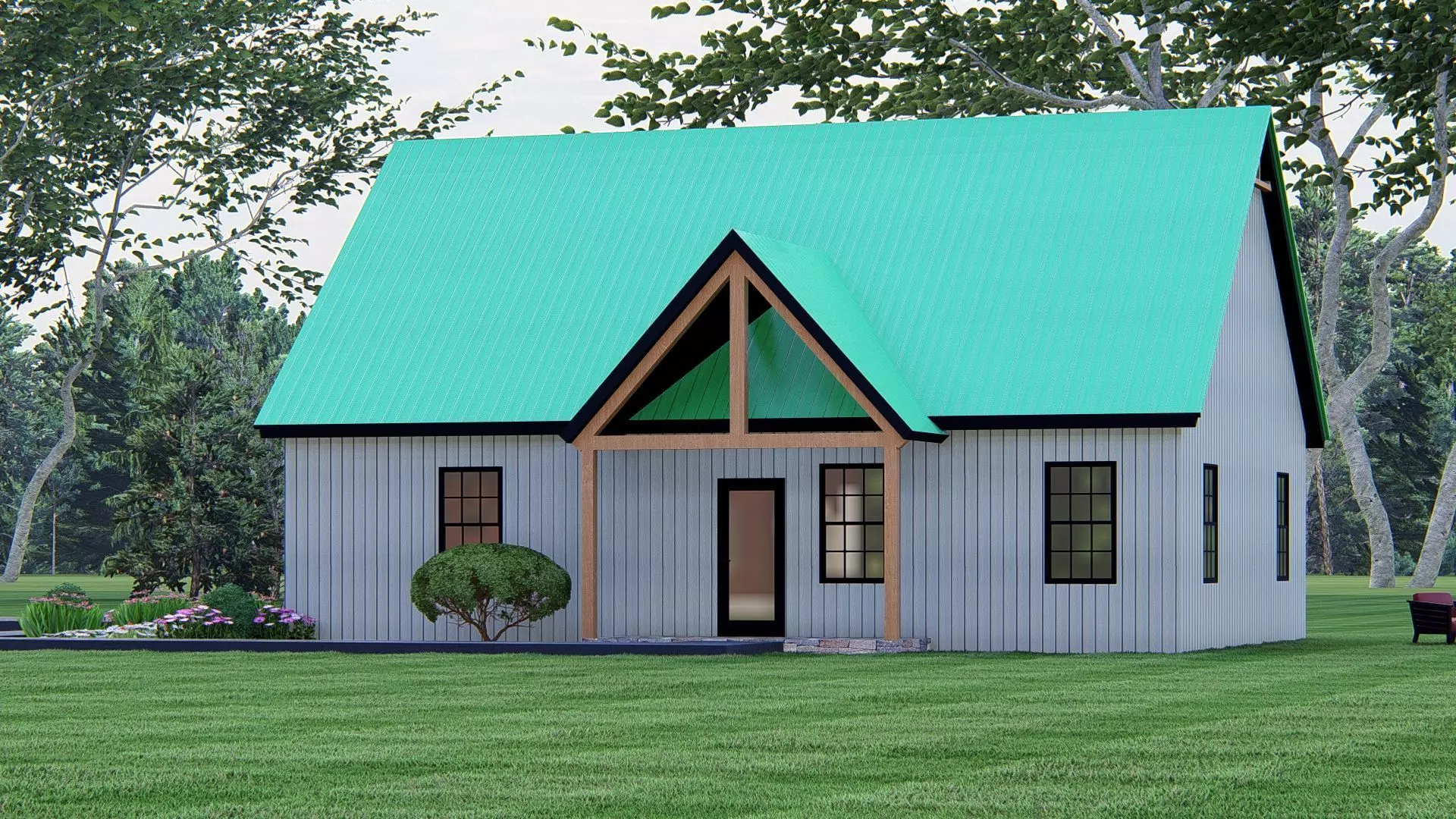 Brando Small Modern House  3D Model OBJ FBX DWG  SKP  Renders 3D model_1