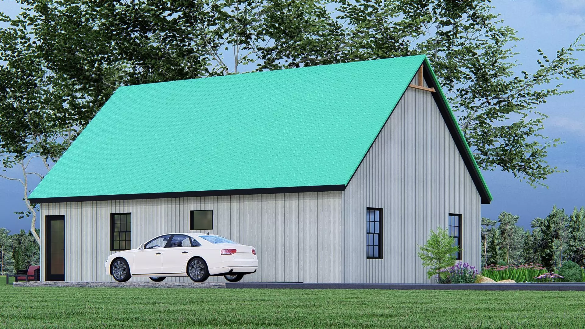 Brando Small Modern House  3D Model OBJ FBX DWG  SKP  Renders 3D model_0