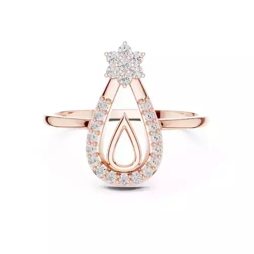 Elongated Pear Shape Engagement Wedding Ring 3DM STL Video 3D print model Elongated Pear Shape Engagement Wedding Ring 3DM STL Video 3D print model
