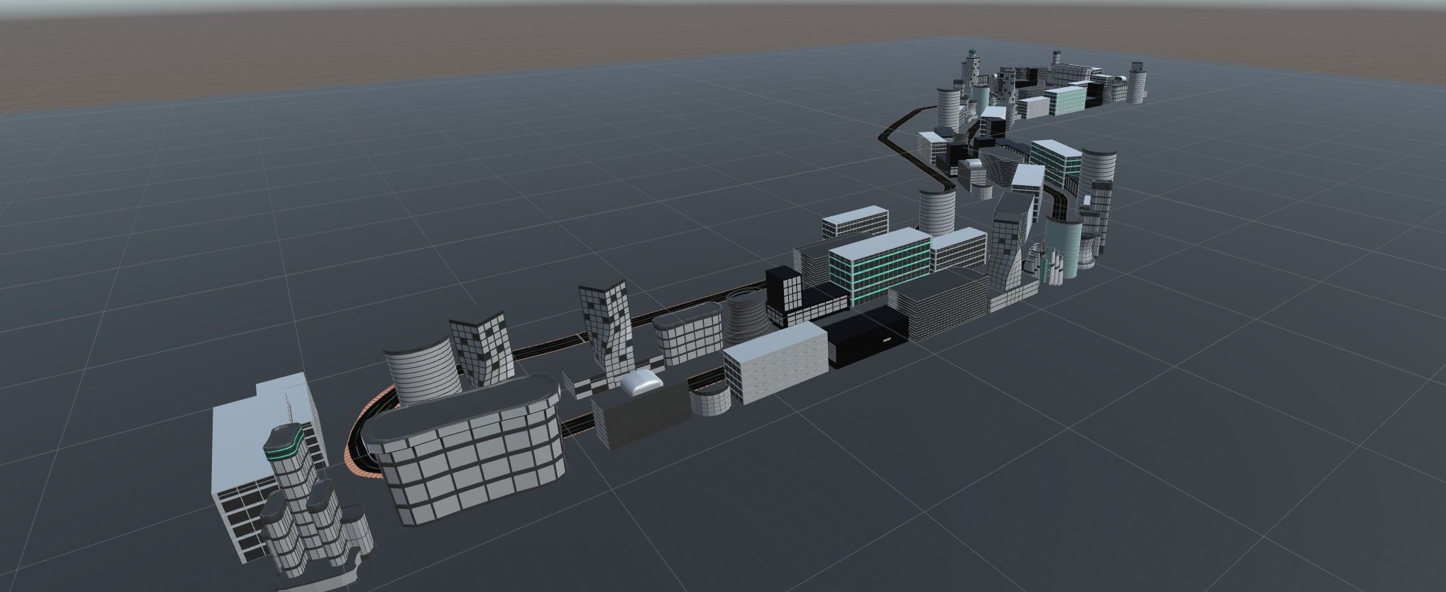 Racing Game Track Low-poly 3D model_7