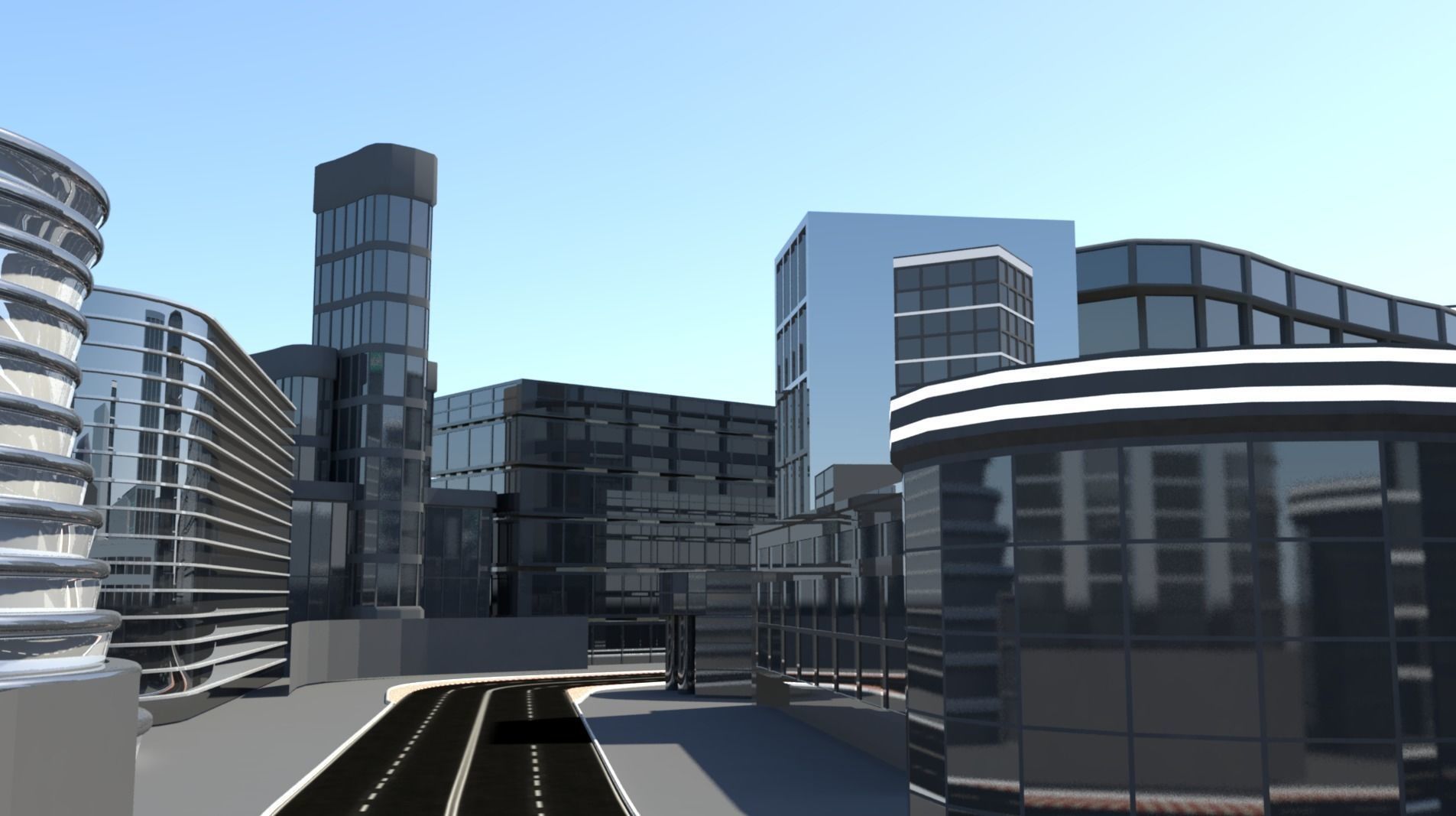 Racing Game Track Low-poly 3D model_10