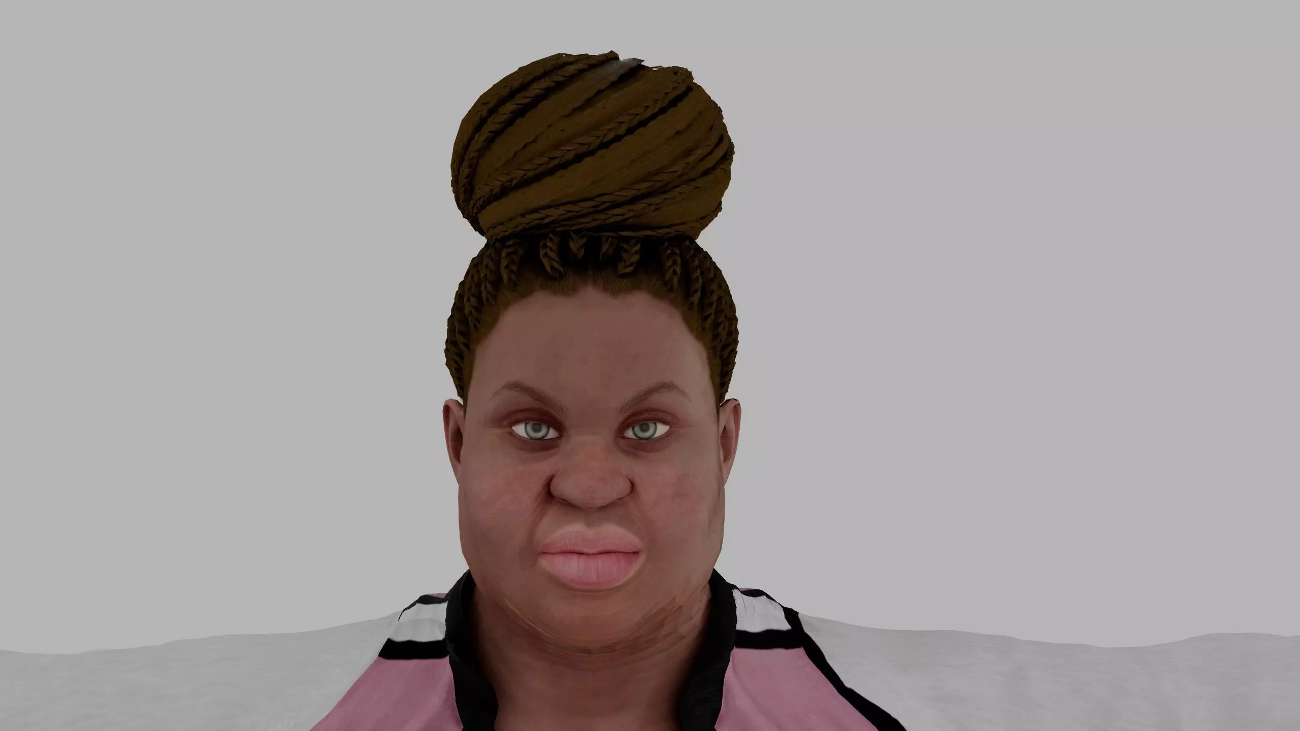 Fat Female rigged 3d Character model Free 3D model