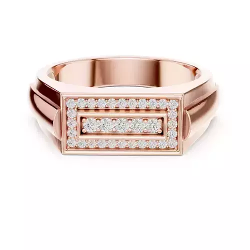 Rectangle Shape Engagement Wedding Ring 3DM STL Video