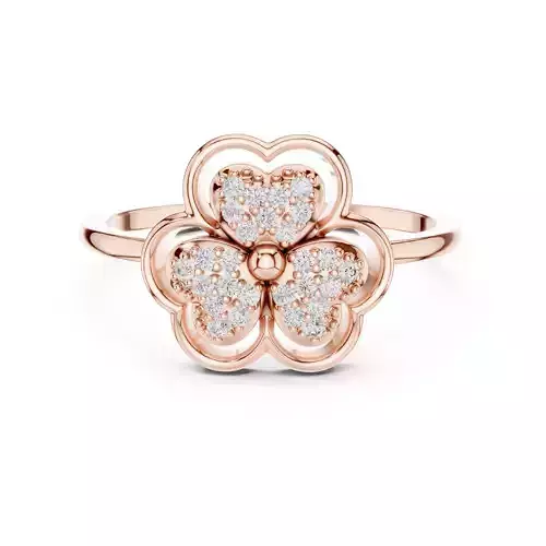 Round Diamond Engagement Wedding Woman Ring 3DM STL Video