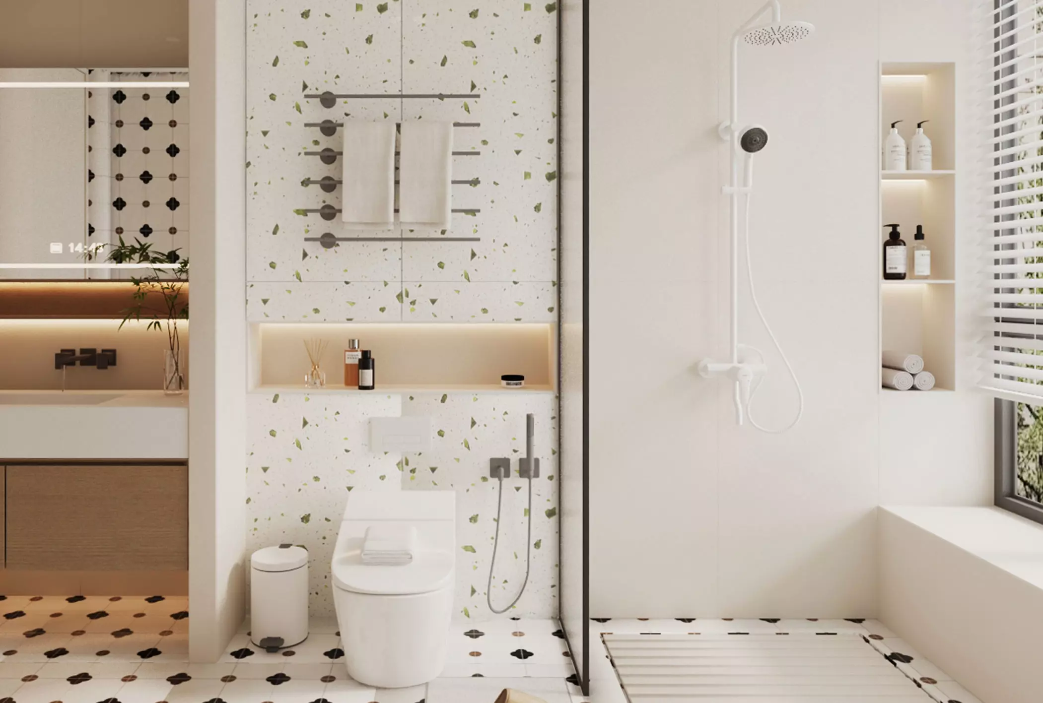 Bathroom Low-poly 3D model_5