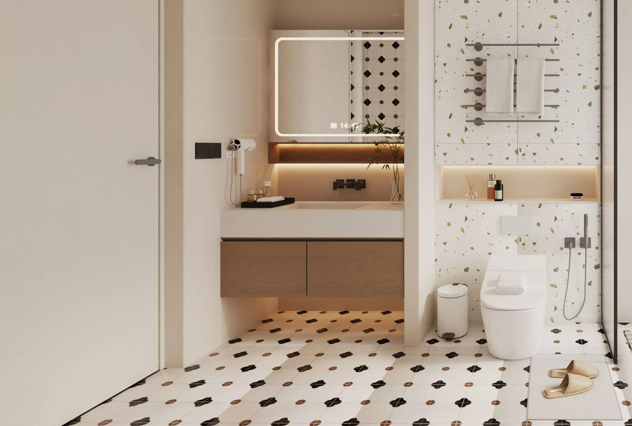 Bathroom Low-poly 3D model_7