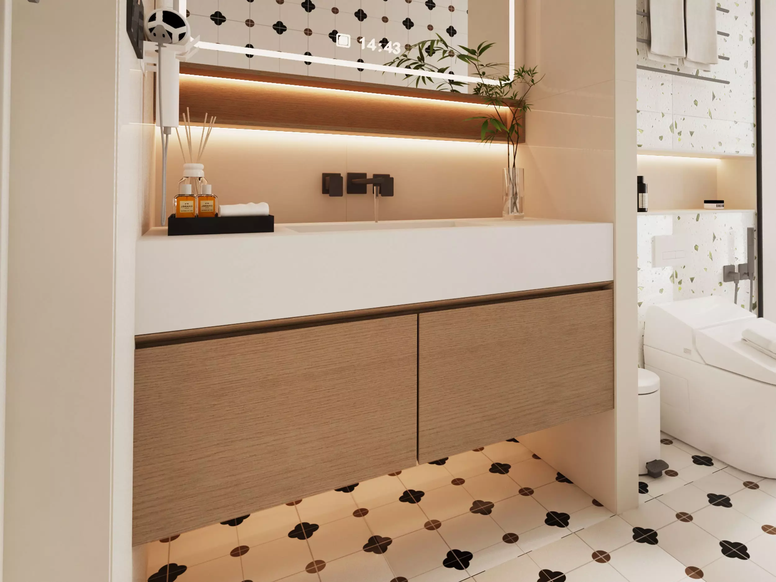 Bathroom Low-poly 3D model_11