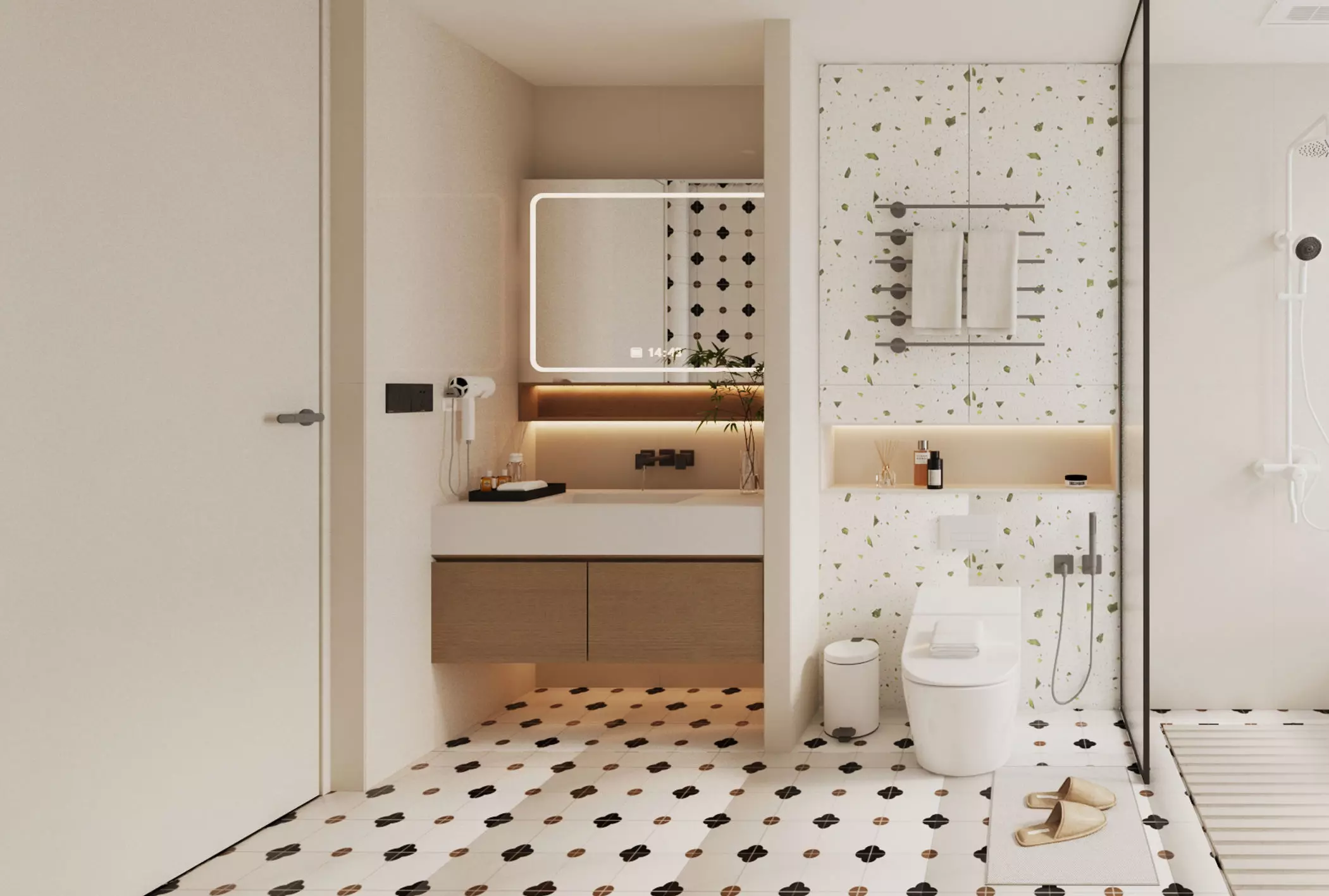 Bathroom Low-poly 3D model_2