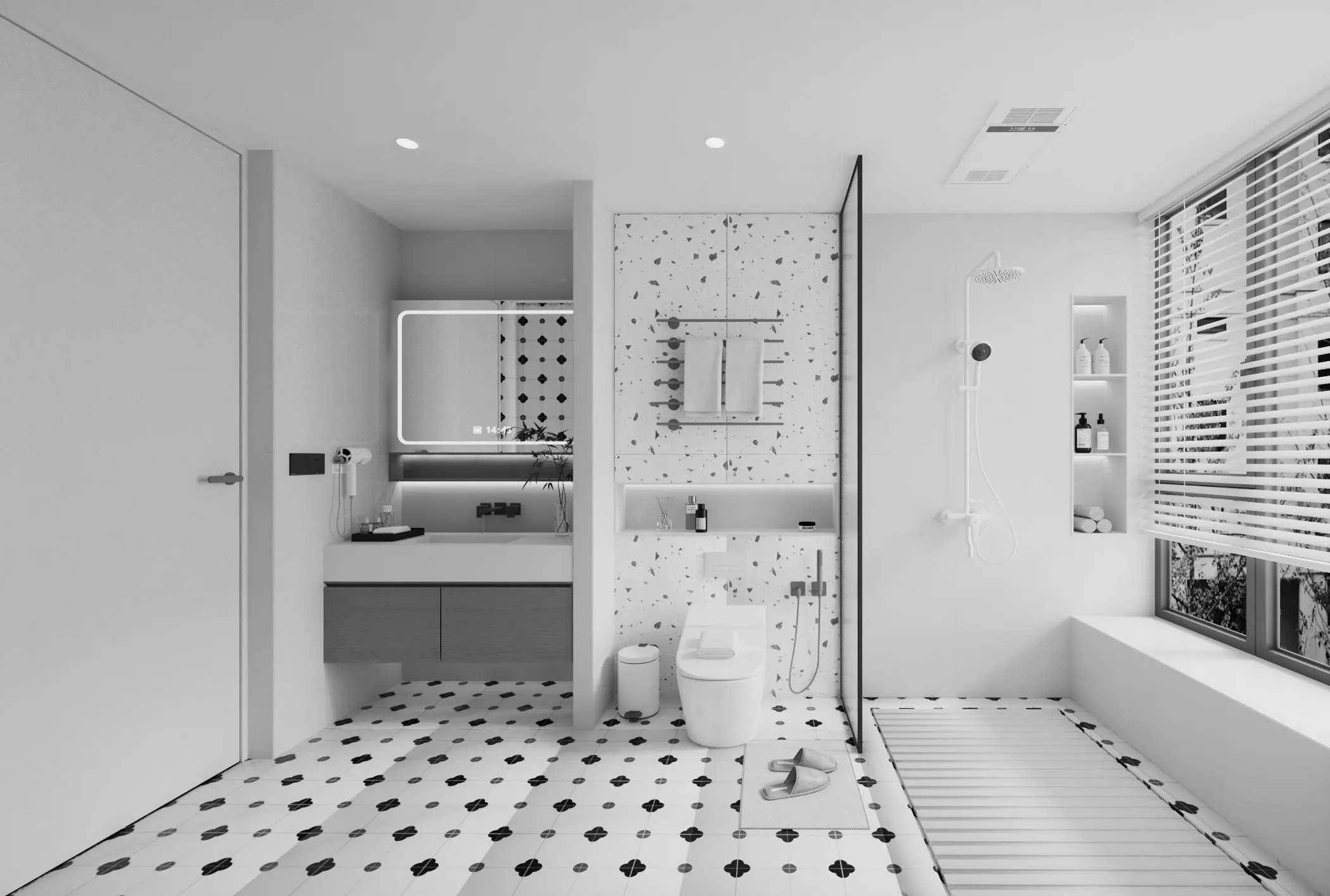 Bathroom Low-poly 3D model_4