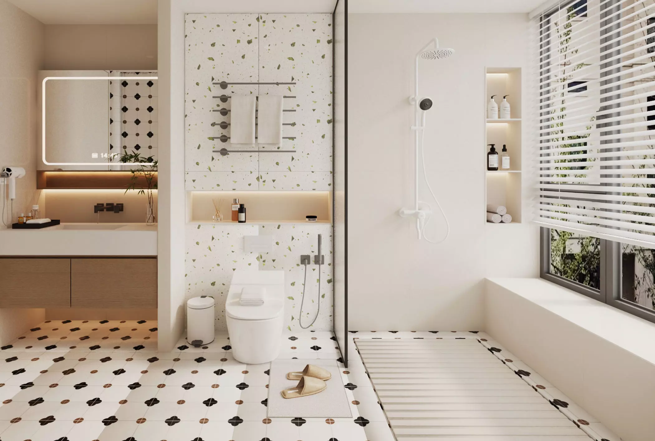 Bathroom Low-poly 3D model_3