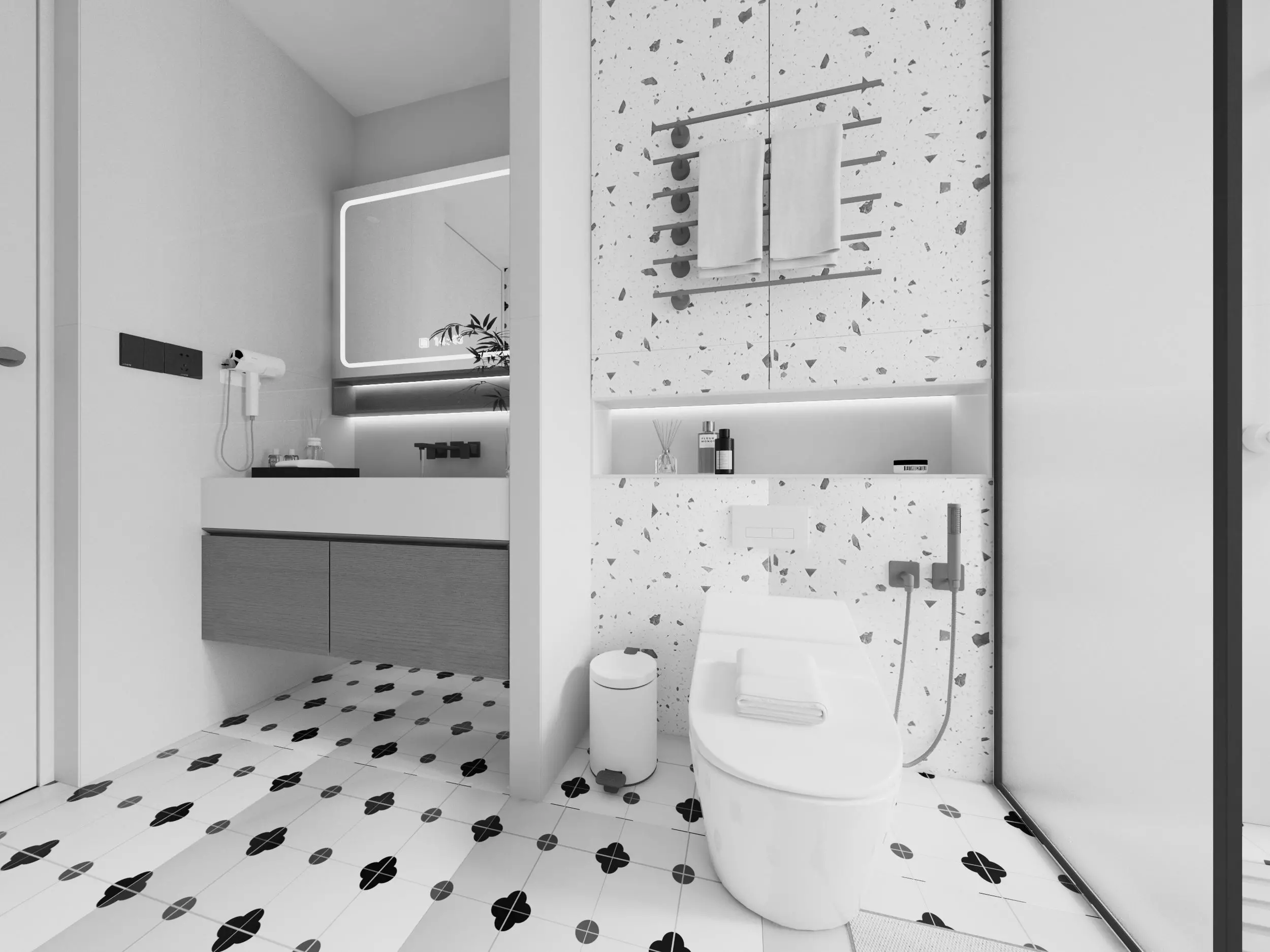 Bathroom Low-poly 3D model_15