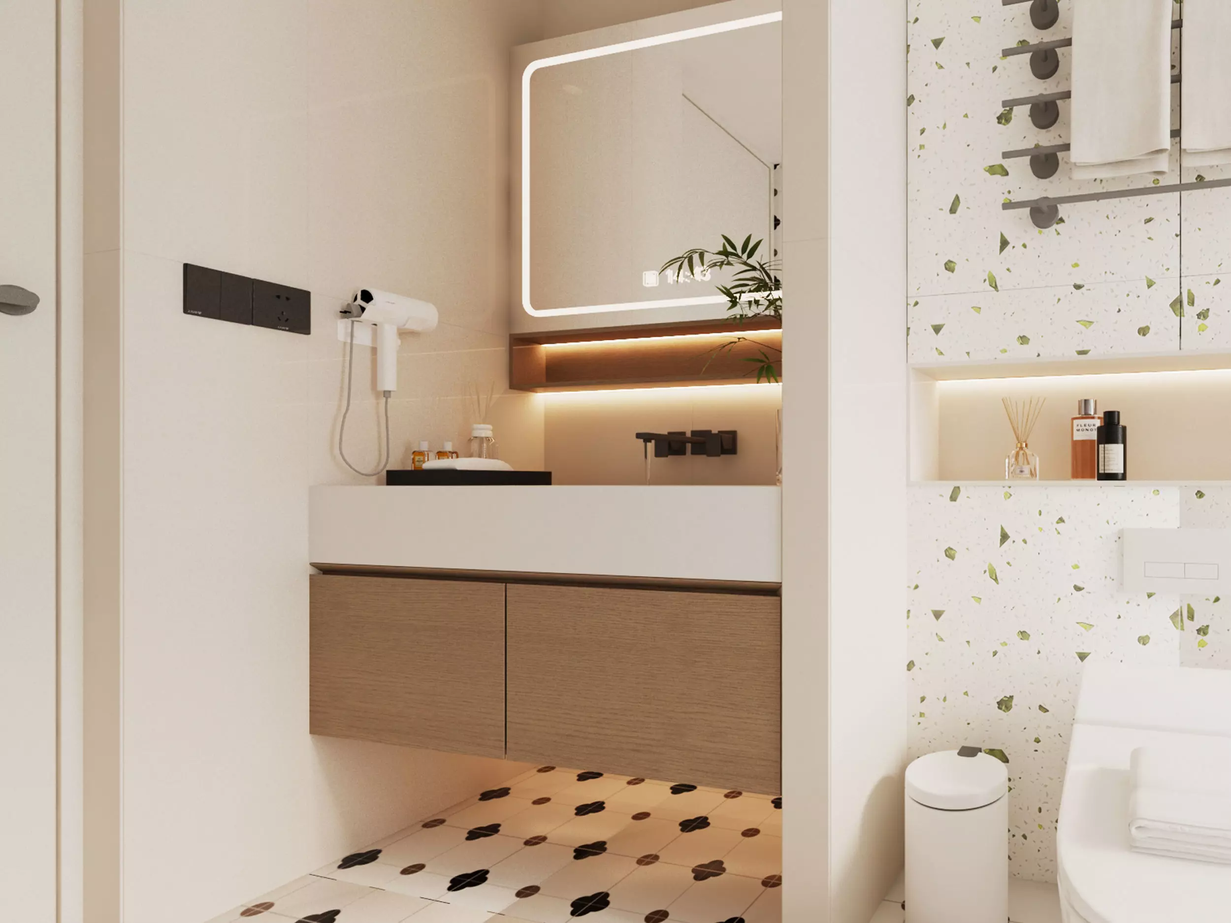 Bathroom Low-poly 3D model_14