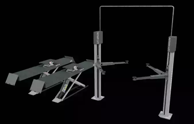 Car Lift Pack - 3D Garage Scissor and 2 Post Lift