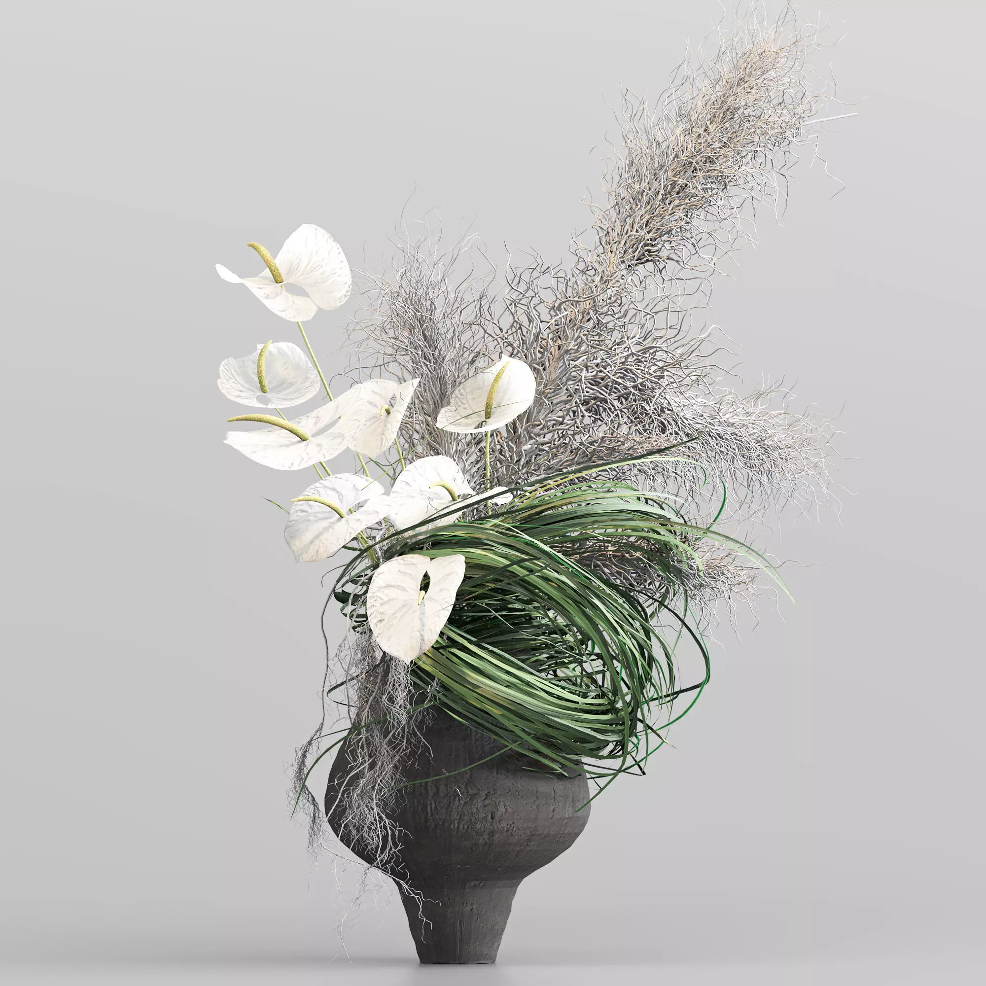 plants bouquet 025 3D model_4