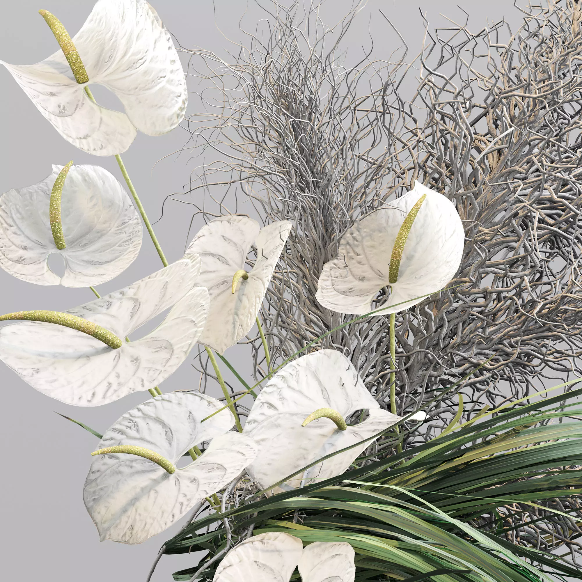 plants bouquet 025 3D model_2