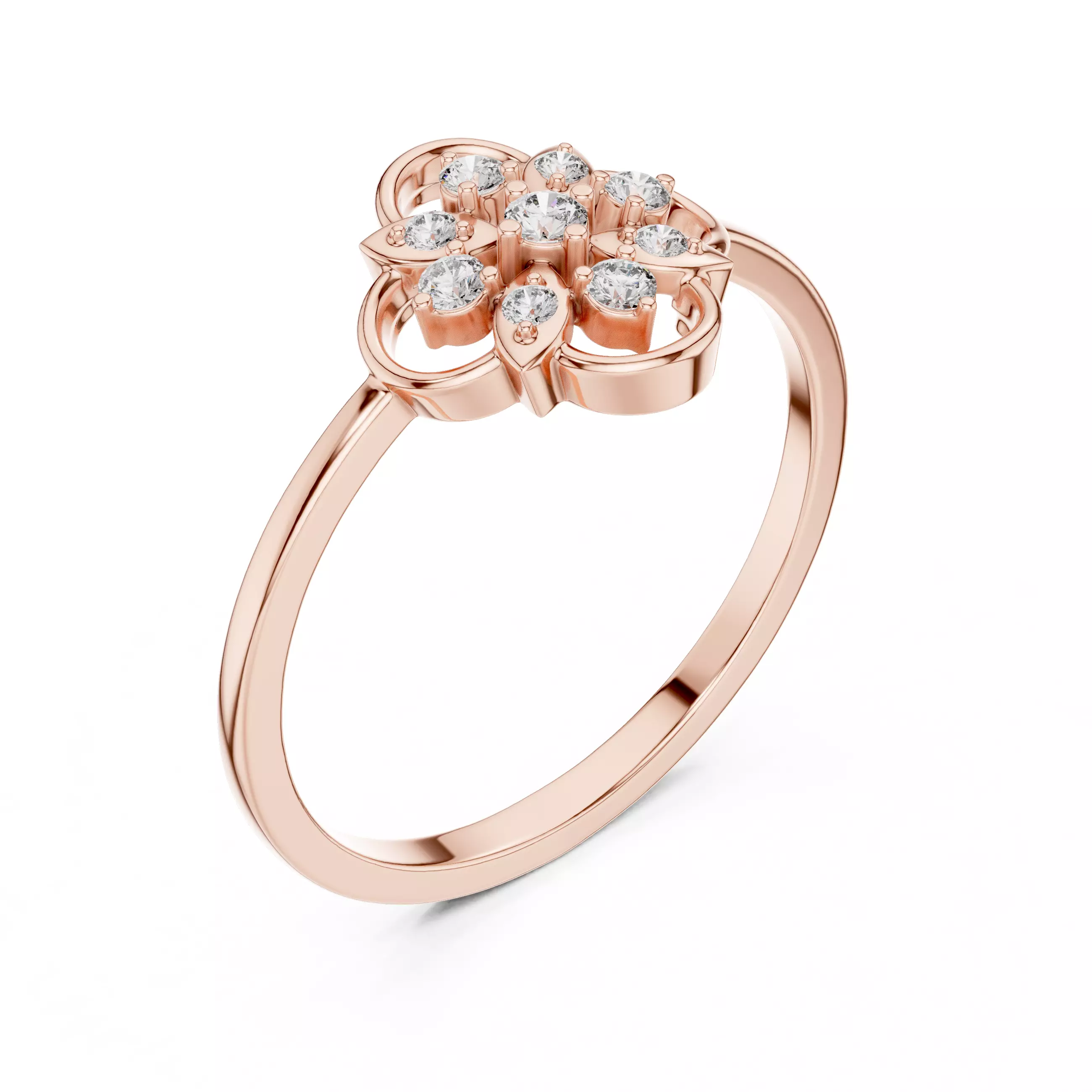 Round Cut Diamond Engagement Wedding Ring 3DM STL Video 3D print model_4