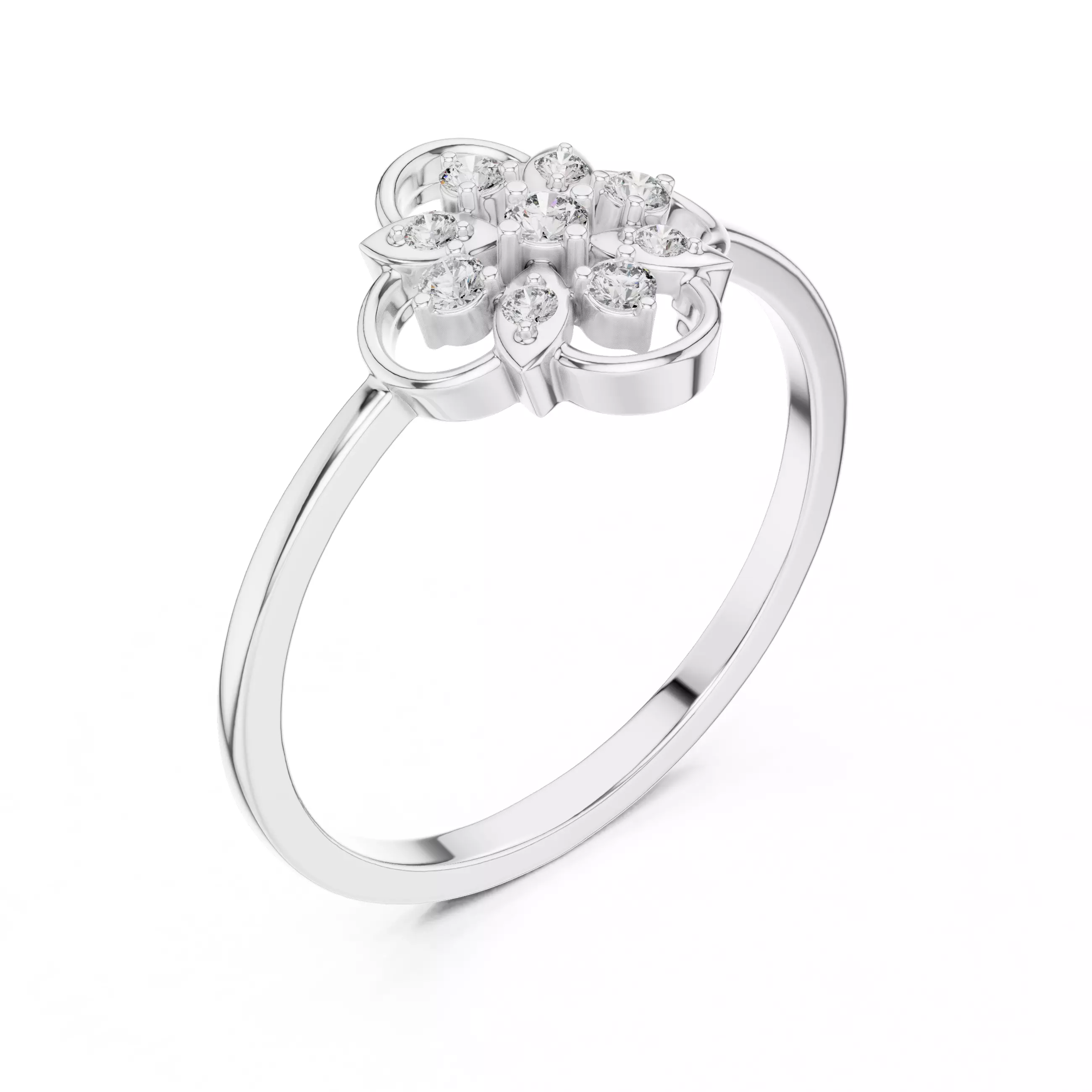 Round Cut Diamond Engagement Wedding Ring 3DM STL Video 3D print model_10